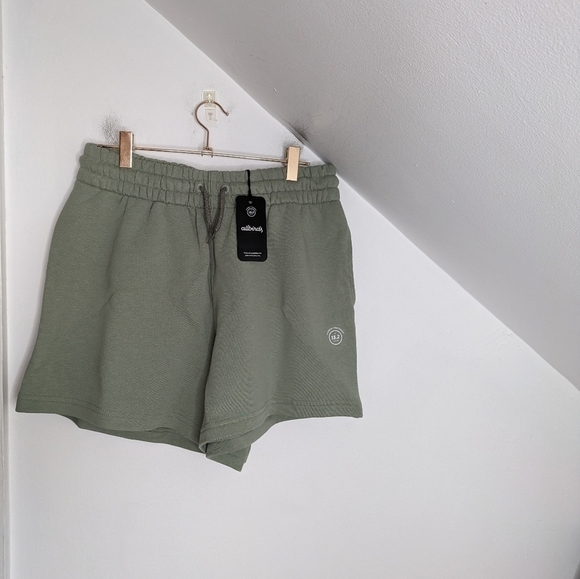 allbirds Women's Hazy Pine R&R Pima Cotton Blend Sweat Short NEW Size L - Picture 3 of 8